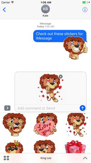 King Leo - Stickers for iMessage