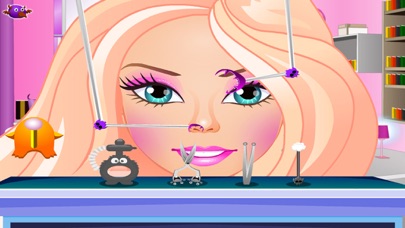 公主清理鼻腔 - 女孩美容换装化妆游戏 screenshot 2