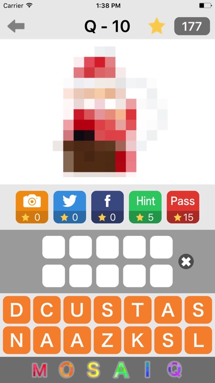 Mosaic Quiz - guess the word of pixelated images