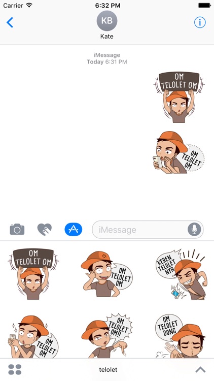 Telolet boy sticker for iMessage by AMSTICKERS