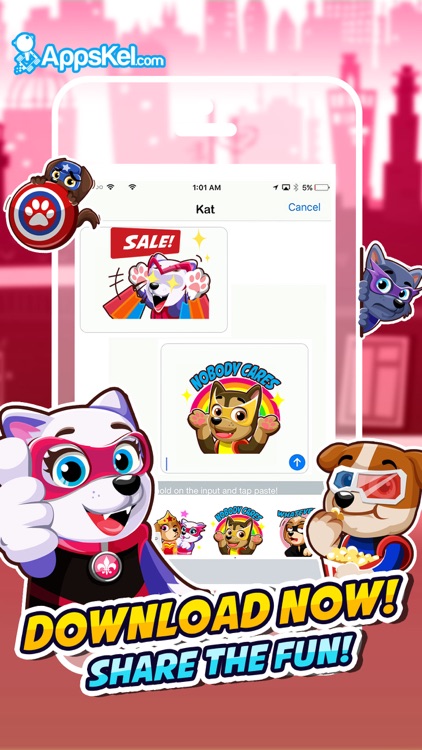 Super-Hero Pups Emoji- Sticker Patrol App for Pro screenshot-3