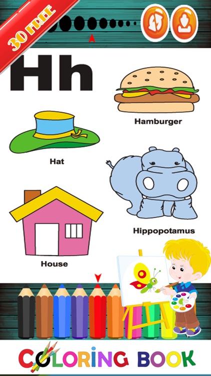 Alphabet decals Fun Coloring Page For Kindergarten screenshot-4
