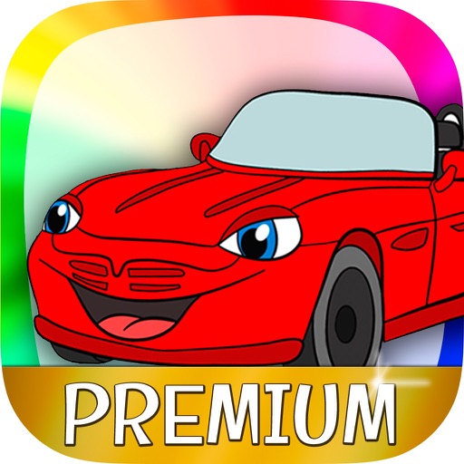 Cars coloring book for kids & paint drawings – Pro icon