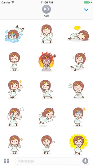 Ilana The Lovely Little Girl Stickers(圖2)-速報App