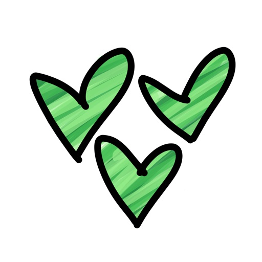 Stripe Hearts sticker - cute stickers for iMessage icon