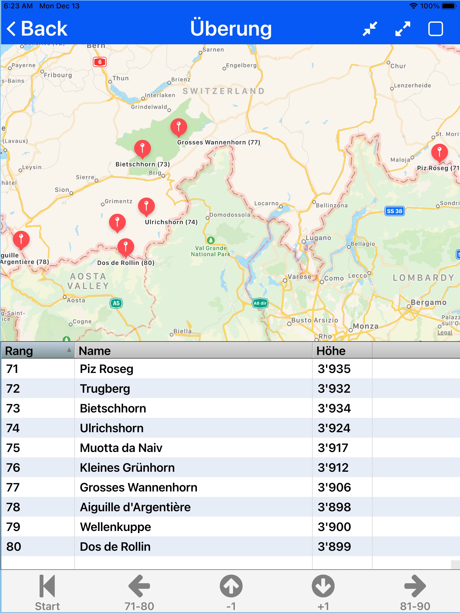 Schweizer Berg Quiz screenshot 3