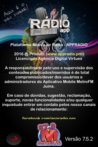 Rádio Metrofmjuina screenshot 3