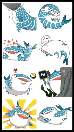 Cute Whale Shark Stickers(圖4)-速報App