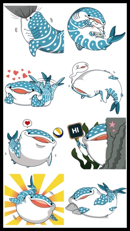 Cute Whale Shark Stickers screenshot-3