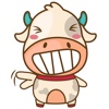 Moobee the chubby fat cow for iMessage Sticker