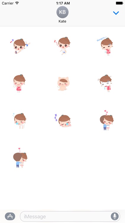 Sweet And Cute Girl Stickers