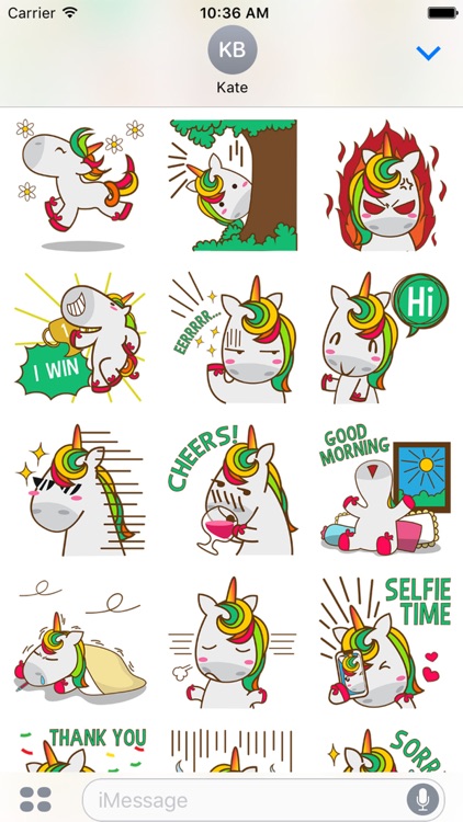 Magi sweet and cute unicorn for iMessage Sticker