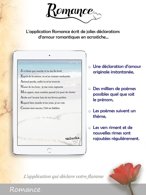 Telecharger Romance Declaration D Amour En Poesie Acrostiche Pour Iphone Ipad Sur L App Store References