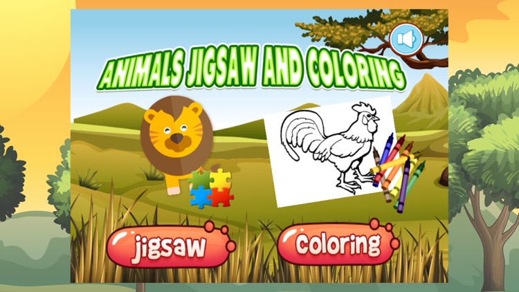 2 in 1 Animals Jigsaw Puzzles And Coloring For Kid