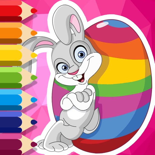 Bunny And Eggs Coloring Book Game Edition Icon
