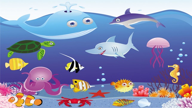 Sea Animal Jigsaws - Baby Learning English Games(圖1)-速報App