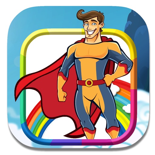 Big Super Hero Game Coloring Page Edition iOS App