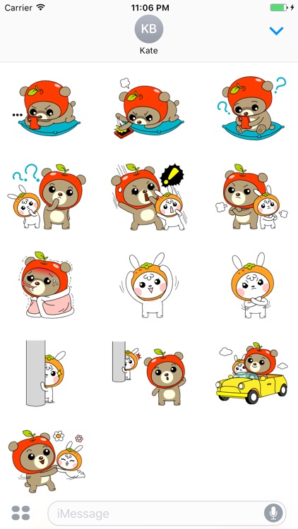 Apple Bear Stickers for iMessage Vol 2