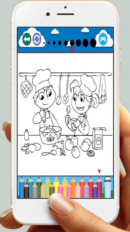 Printable Cooking Coloring Book Game For Kids screenshot-4