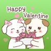 Couple Puppies On Valentine's Day Stickers!