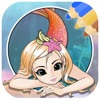 Mermaid Princess Coloring Book