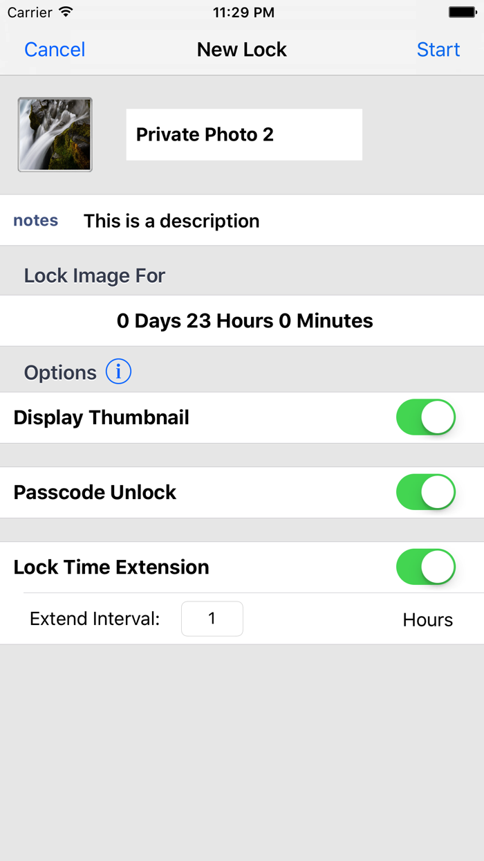 Photo Time Lock - Time Delay Image Lock