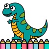 Icon dinosaur Coloring Book Glitter