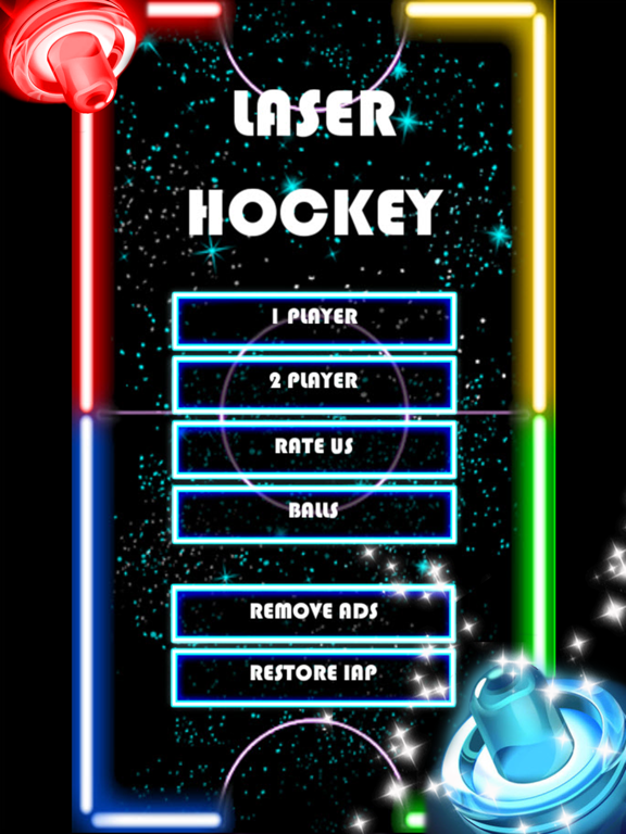 Glow Hockey HD 2 воздушный хоккей галактика война для iPad