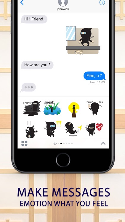 Ninja boy Stickers Emoji Keyboard By ChatStick