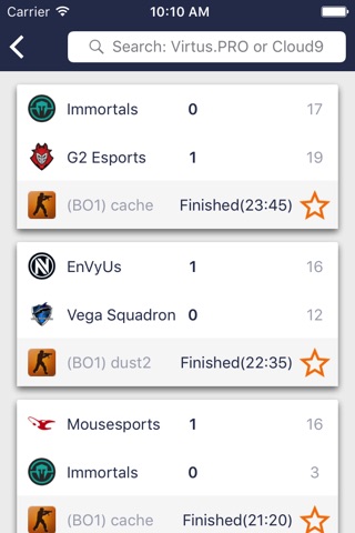 eSportLiveScore screenshot 3