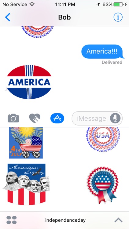 4th of July : Happy Independence Day Stickers