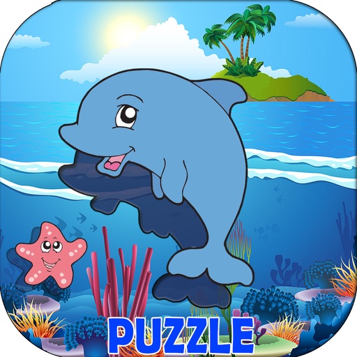 Sea Animals Puzzle Vocabulary Icon