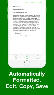 cover letter+ iphone screenshot 2