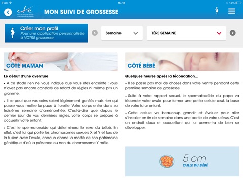 CFE & Moi - Ma maternité à l'étranger - Tablette screenshot 3