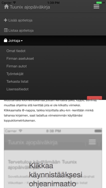 Tuunix Ajopäiväkirja