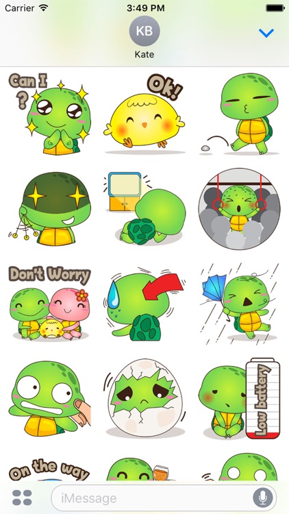 Pura the funny turtle 7 for iMessage Sticker