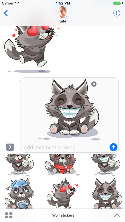 Wolf - Stickers for iMessage screenshot-3