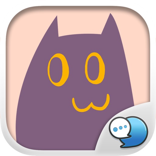 Purple Cat Stickers Emoji Keyboard By ChatStick iOS App