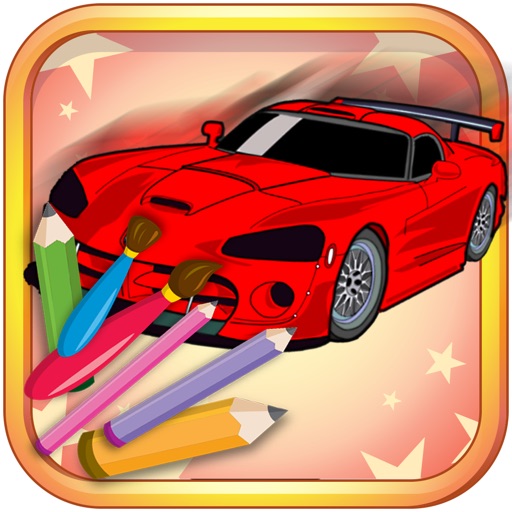 Supercars Coloring Book For Kids iOS App