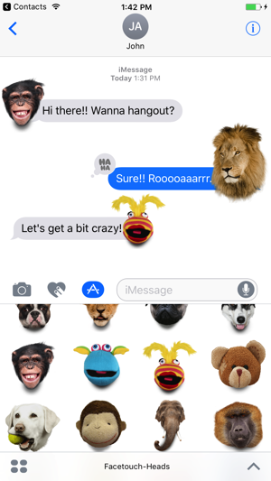 Facetouch Heads Stickers for iMessage