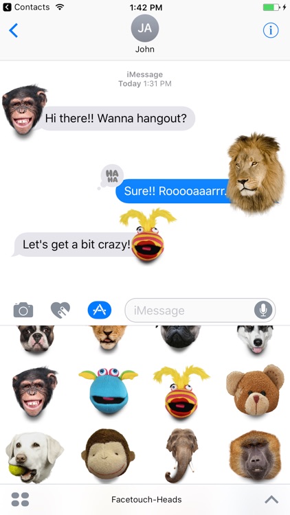 Facetouch Heads Stickers for iMessage