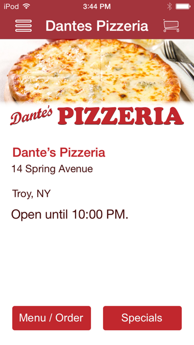 How to cancel & delete Dantes Pizzeria from iphone & ipad 1