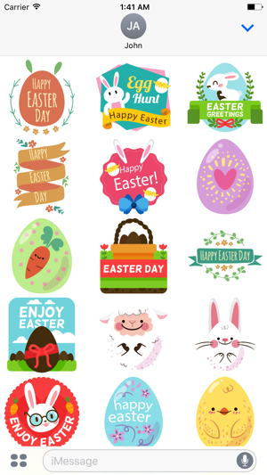 Happy Easter Sticker for iMessage(圖2)-速報App