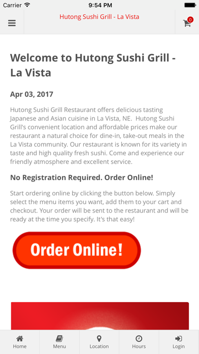 How to cancel & delete Hutong Sushi & Grill La Vista from iphone & ipad 1