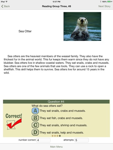 Reading Comprehension: Animals, Grades 2-3 screenshot 4