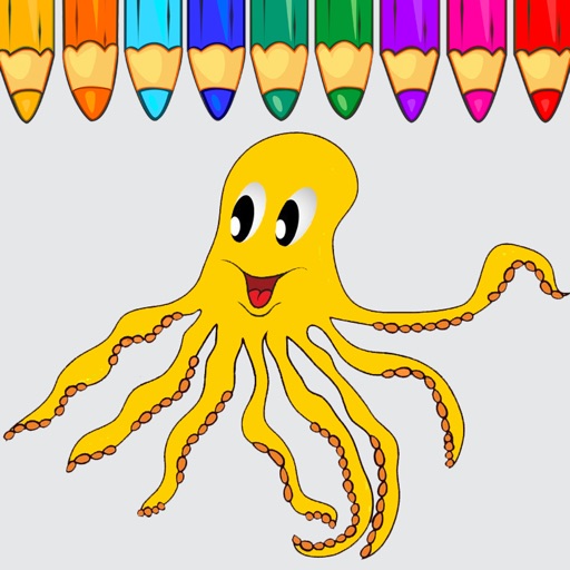 Octopus Coloring Book Game For Kids Edition Icon