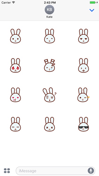 Funny Bunny Emoji Pack
