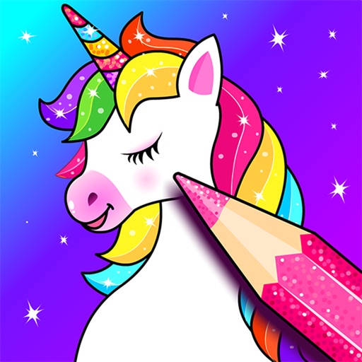 Unicorn Coloring Book Glitter