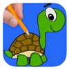 Page Little Turtle Coloring Game For Children