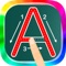 ABC alphabet game for children to learn to write the letters with brain games